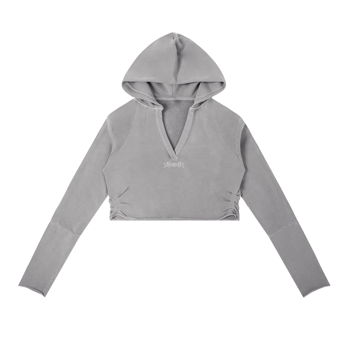 Washed hooded crop