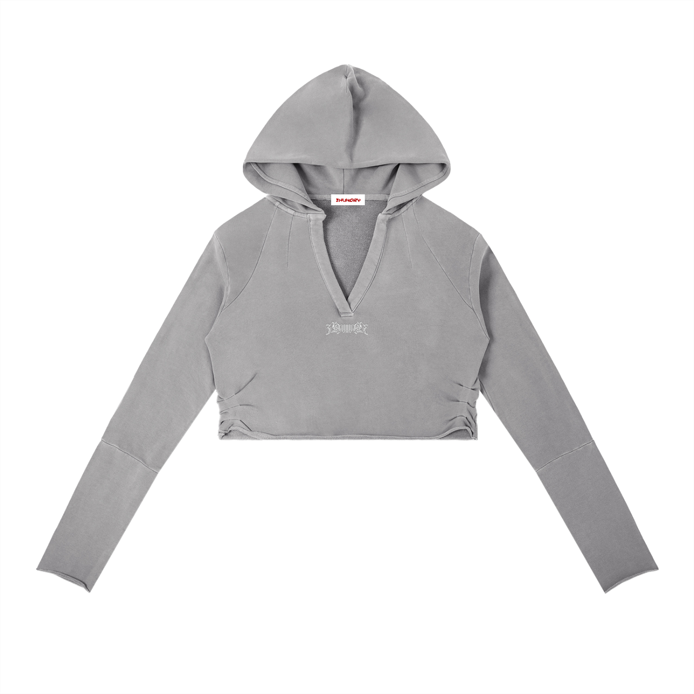 Washed hooded crop