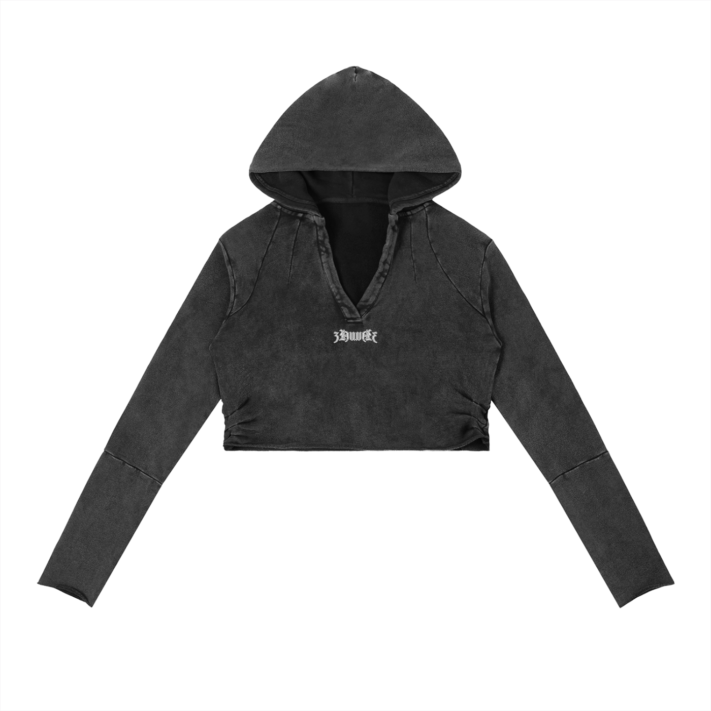Washed hooded crop